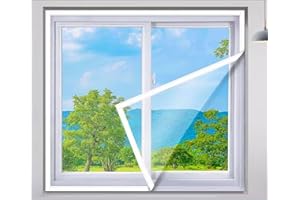 MOUSKE 165x200cm,Fliegengitter — Insektenschutz & Mückenschutz für Fenster — Fliegenschutzgitter UV-beständig