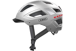 ABUS Casque de vélo avec lumière - Hyban 2.0 LED - Avant et arrière et Coque Rigide Robuste - pour Homme et Femme