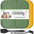 Coomazy Licky Mats for Dogs 2 Pcs Dog Slow Feeding Lick Mats with Suction Cup Boredom and Anxiety Reducer Lick Mats for Dogs