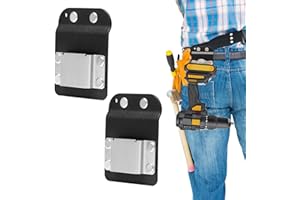 Bofanze 2 Piezas Soporte de Taladro para Cinturón Porta Herramientas para Cinturón Soporte para Cinta Métrica Funda para Taladro Clip de Cinturón para Taladro para Cintas Métricas,Taladradoras