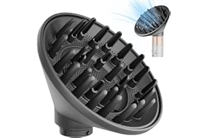 YTCHYYSK Large Diffuser Attachment Compatible with Dyson Airwrap, Upgraded Bigger Diffuser Nozzle to Dryer Faster and Define Curls, Grey