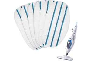 MXZONE Steam Mop Pads for PurSteam ThermaPro 10-in-1 and ThermaPro 211 Steam Mop Cleaner, Pur steam Mop Replacement Pads Microfiber Reusable Steam Mop Pads for Steamer Floor Cleaning, 6 Pack