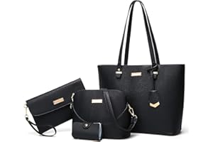 YNIQUE Borsa da Donna Borsetta Borse a Tracolla Spalla Grande Elegante Design Borsa con Manico 4 Pezzi Set