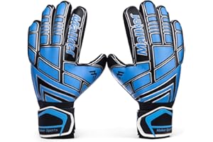 Malker Torwarthandschuhe Fußball Handschuhe für Erwachsene und Jugend Kinder mit Fingerschutz, Stärken Grip， rutschfeste，Ausrüstung Verhindert von Verletzungen