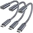 RUXELY USB C Data Blocker Adapter 3Pack for iPhone 16,60W Charge Only Type-C Cable,Data Blocking Defender,Protect Against Juice Jacking,USB Power Connector for Apple 15,Samsung Galaxy S25 S24,iPad Air