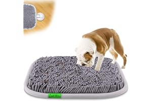 LAMTWEK Snuffle mat for dogs(17" x 21"),Pet Feeding Mat,Dog Puzzle Toys for Boredom,Dog Brain Games Encourages Natural Foraging Skills and Stress Release,Durable and Machine Washable,2 Suction Cups