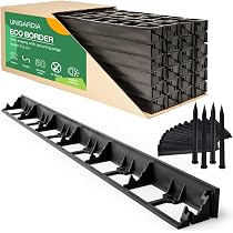 Accessori Giardinaggio Bordo Prato Flessibile Verde - 10 Metri Con 20 Ancore, Altezza 4cm, Per Aiuole E Robot Tosaerba Bordura Per Giardino - 10