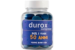DFPRIME DUROX Compresse Blu 50 Anni – Scherzo Wiagras Goliardico per Uomo – Idea Regalo Divertente Compleanno 50 anni – Confetti Blu al Cioccolato – FANNE BUON USO