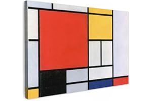 MuchoWow© Cuadros Salon Modernos 90x60 cm Adornos Pared Decorativos Dormitorio Lienzo Pinturas Quadro Decoración Arte - Mondrian - Maestros Antiguos