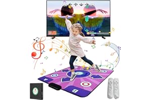 KAXIMON Tapis de Danse pour Joueur Unique, Tapis de Danse antidérapant en Flanelle avec Apprentissage du Kung-fu Chinois, Jeu de Musique de Danse sans Fil pour Enfants, Adultes, garçons et Filles