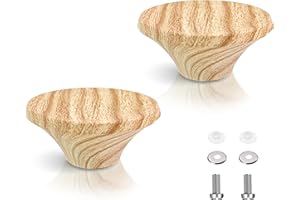 KAWAAN 2 Pzz Manopole di Ricambio per Coperchio Pentola, Pomello Coperchio Pentola, Pomolo del Coperchio della Pentola in legno, Pomello Universale di Ricambio, Pentola Coperchi