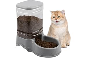 SMELEYOU Automatic Cat Feeder,Cat Food Dispensers 3.5l Leakproof Automatic Dog Feeder Detachable Automatic Pet Feeder for Small Medium Big Pets Supplies Easy to Clean