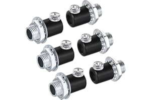 sourcing map Métal Câble Presse-étoupes Cordon Poignées Vis Verrou pour Câblage Suspension Plafond Suspension Lampe Noir 6Pcs