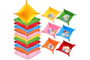 CHCAES 12 Stück Zubehör Puzzle Sortierer Schalen Filz Stapelbare Puzzle Sortiertabletts zur Aufbewahrung von für 500-2000 Puzzleteile Bunt