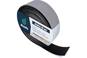 ‎DICONFA diconfa Gummistreifen SELBSTKLEBEND 40mm (4cm) breit - WÄHLBAR - Dicke: 0,5mm bis 10mm - LÄNGE: 0,05 bis 10m ==> 1000mm (100cm) lang, 1mm dick - Gummimatte Meterware stark haftend universal