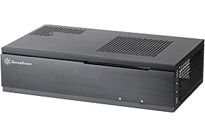 SILVERSTONE TECHNOLOGY SilverStone SST-ML06B - Carcasa de Ordenador silenciosa Milo Slim HTPC Mini-ITX, Negro