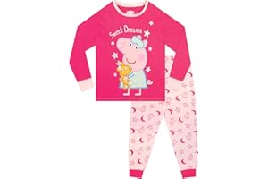 Peppa Wutz Schlafanzug | 100% Baumwolle Schlafanzüge Für Mädchen | Langarm Pyjama Kinder