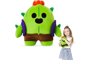 Ajuanbazha 25 Cm Peluche Cactus, Bambola di Peluche di Cactus, Verde Cactus Peluche Giocattolo, Cactus Huggable Peluche Decorazioni Regalo per Fan Bambini