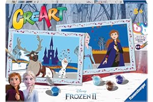 Ravensburger - Creart Junior Pack 2: Frozen II | Dipingere con I Numeri Bambini 32x22cm | Giochi Creativi Bambina 5 Anni | Giochi Bambini 5 Anni O più | Creart 5 Anni