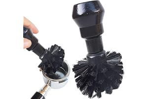 Syiyunran Spazzola Per La Pulizia Della Macchina Da Caffè Espresso Del Filtro In Nylon Manico Legno Massiccio - 1 Pezzo, Strumento Professionale a Rotazione Rapida Rimozione Dei Residui