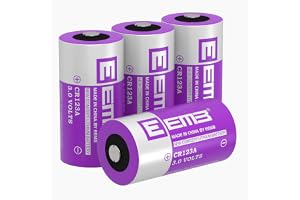 EEMB 4 Pieces CR123A Lithium Batteries 3V 1700mAh High Capacity CR123 Battery for Flashlight Toy Alarm System Not Rechargeable