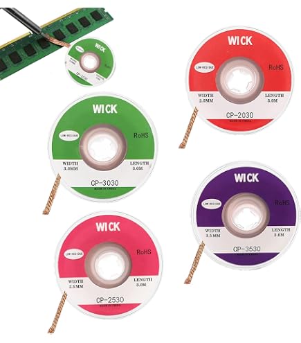 Winfred Entlötlitze Entlötdraht Löten Docht Entlöten Braid Draht Solder Löt- & Entlötgeräte (1,0/1,5/2,0/2,5/3,0/3,5mm 1,5 m Länge