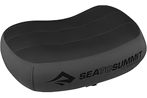 Sea to Summit - Aeros Premium Pillow R - Inflatable Travel Pillow - Soft & Comfy Brushed 50D Polyester - Lock System - Ultra-Sil Stuff Sack - For Backpacking - 34 x 24 x 11cm - Grey - 79g