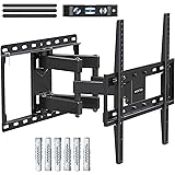 Amazon Brand – Eono TV Bracket Wall Mount Swivel and Tilt for Most 26-55 inch TVs, Fits VESA 75mmx75mm-400x400mm, Weight up t