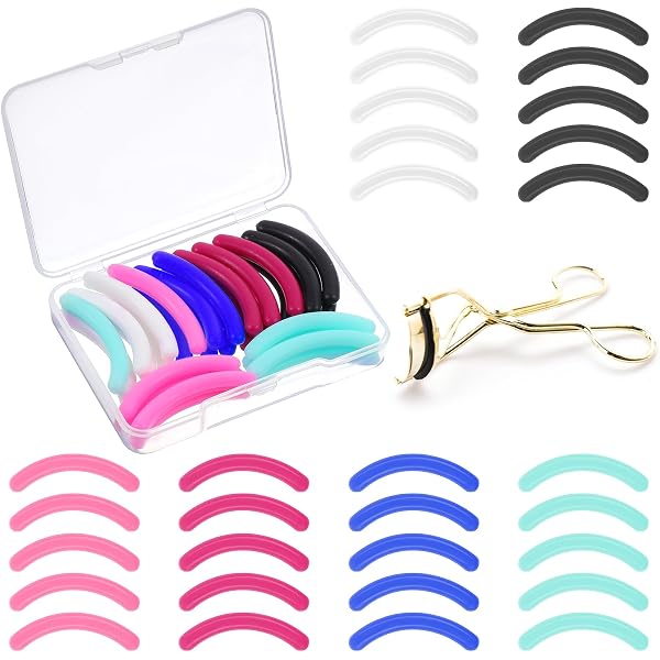 24 Nachfüllpads Für Wimpernzangen – Schwarze Silikonwickler Mit Aufbewahrungsbox, Schonend & Elastisch