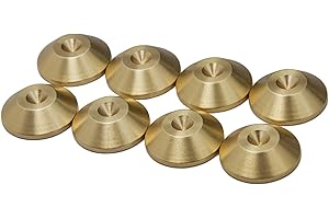 PrecisionGeek - Podkładki Pod Kolce Głośnikowe Średnica 20mm L- 7mm, Mosiądz (8 sztuk)