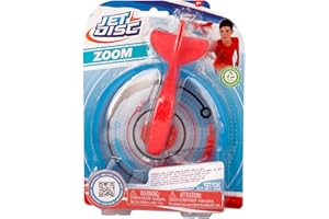 Jet Disc Zoom Azul, Divertido Juego al Aire Libre, Lánzalo como un Disco y Observa cómo Planea por el Cielo como un Avión, Juguete para Niños y Niñas a Partir de 6 Años en Adelante