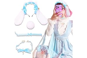 LaVenty Lolita Kostüm Kawaii Bunny Ears Headband Hasenohren Kinder Osterhasen Ohren Hasenohren Bunny Kostüm