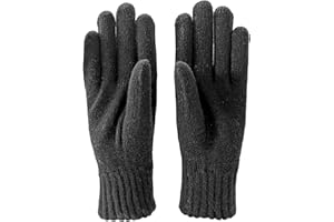 CLASSE77 - Guanti rasatai con bordino elastico a coste, in lana al 100% da Uomo - Artigianali - Made in Italy