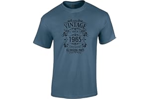 Dead Set Studio Mens 60th Birthday Gift T Shirt - 1965 All Original Parts - Born in 1965, 60th Birthday Gifts for Men, 60th Birthday Gift Idea for Him