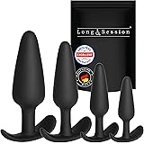 Long.Session® Analplug Set DAS ORIGINAL aus hautfreundlichem Silikon, Butt Plug für Frauen und Männer, Anal Plug für Anfänger