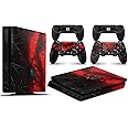 PS4 Slim Console Spiderman Skin Decal Vinal Sticker + 2 Controller Skins Set