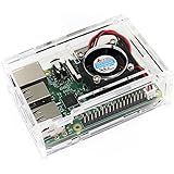 TRIXES Clear Acrylic Case with Cooling Fan for Raspberry Pi 3 & 2 Model B and Raspberry Pi Model B+