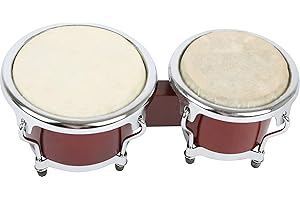small foot 1762 Tambour pour enfants Bongos en bois, forme la motricité et le sens du rythme en jouant, pour enfants à partir de 3 ans