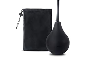 AWAVM Bombilla de enema de 160 ml para hombres y mujeres, boquilla delgada de silicona de limpieza reutilizable, kit de limpieza de goma seguro y cómodo