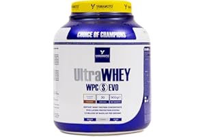 YAMAMOTO NUTRITION Ultra Whey WPC S EVO 900 g, 100% proteine del siero di latte concentrate ed istantanee, integratore con l’aggiunta di 15 miliardi di Bacillus per massimizzarne l’assimilazione