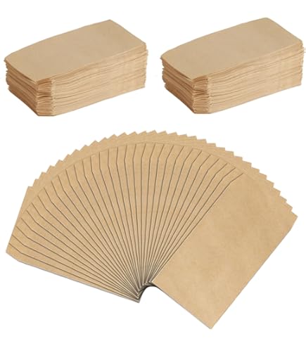 Parthan Lot De 100 Sacs En Papier, 9 X 18 Cm, Petits, Blancs