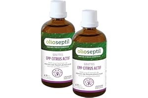 OLIOSEPTIL - Extrait de Pépins de Pamplemousse en Gouttes Citrus Actif - EPP + Plantes Origine 100% Naturelle - Contribue à la Résistance de l'Organisme - Lot de 2 produits