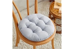 LOJAX Cuscini per sedie da pranzo Set di 8 cuscini rotondi per sedie da giardino Cuscini per sedili da giardino Cucina Balcone Soggiorno 36 x 36 x 5 cm Decorazione per interni ed esterni