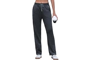 Uniexcosm Pantalón Deportivo Mujer Algodón Largos Pantalones de Chándal Mujer Casuales con Bolsillos Pantalones de Chándal con Cordón para Correr Fitness Jogging