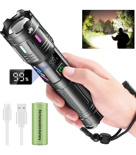 Lampe Torche Led Ultra Puissante Blukar Lape Torche LED Rechargeable 2000l Lape De Poche Led Ultra Puissante Ipx6 1097843