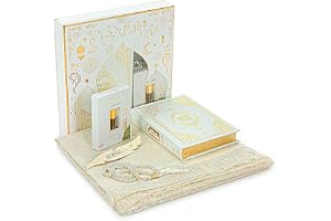 Ihvan online bön presentset för Hajj och Umrah, muslimsk bönmatta, bönmatta, pärlor Taasbih, helig koranen översatt engelska
