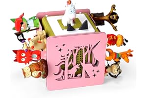 ‎XOZOYO Xozoyo Metall Tonie Regal vollständig magnetisches Toniebox Regal Tonie aufbewahrung für bis zu 25-40 Figuren + Box, Tonie Regal Mädchen in tonieregal zum hinstellen (Rosa Einhorn)