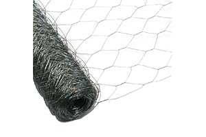Garmix Grillage à Poule & Lapin | Clôture Poulailler | pour Enclos Parc Jardin | Fils de Fer Galvanisé, Maille Hexagonale 50mm, Épaisseur 1,0mm (100cm x 50m)
