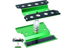 RCTHJIA RC Car Repair Work Stand Lift Lower Adjustable Workstation Aluminum 360 Degree Rotation for 1/8 1/10 1/12 RC Car Traxxas Slash TRX4 Arrma Axial SCX10 Losi Redcat Wltoys RC Crawler Monster Truck Buggy