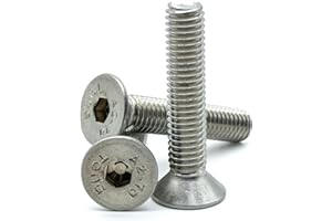 Hippo Hardware M6 (6mm X 20mm) Socket Countersunk Screws Allen Key Hexagon Bolts A2 Stainless Steel (Pack of 20)